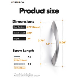 JIASENBAO 10 Pack Brushed Nickel Cabinet Pulls 3.78 Inch Arch Twisted Silver Handles Drawer Kitchen Cupboard Bathroom Dresser Cabinet Hardware Zinc Alloy
