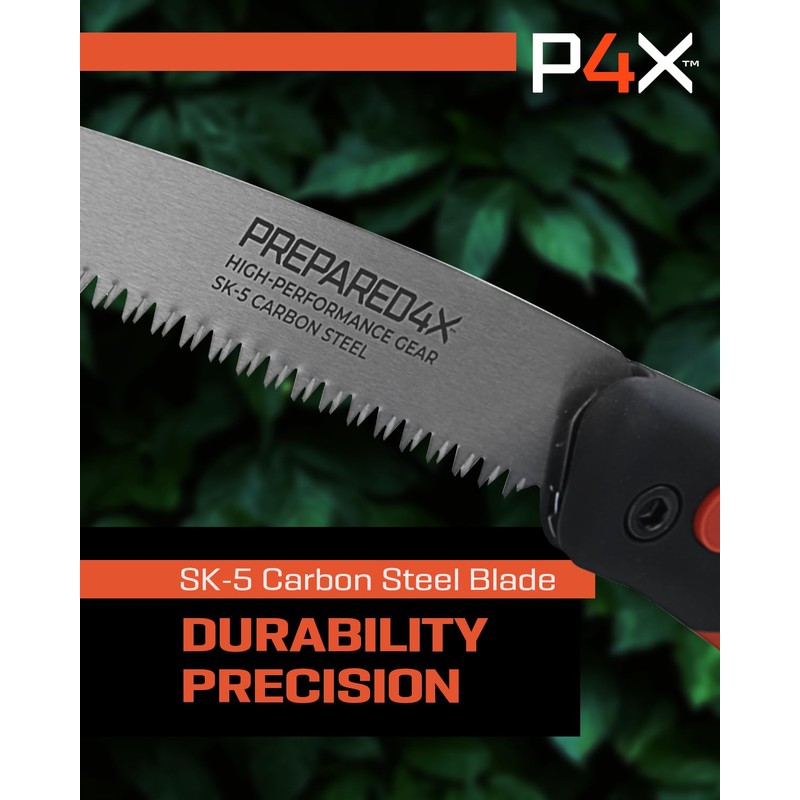 Prepared4X Folding Saw - 8.5" Camping Saw for wood cutting