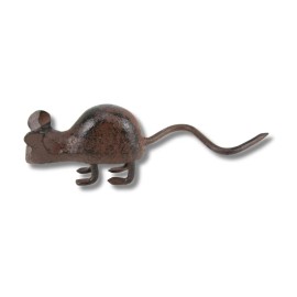 Cast & Timber Co. Vintage Style Cast Iron Mouse Rat Paperweight – Miniature Rustic Home Decor 4"