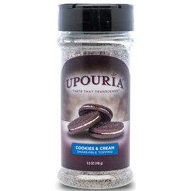 Upouria Cookies & Cream Shakeable Topping, 5.5 Ounce Jar