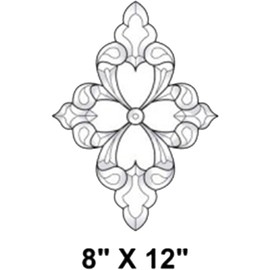 Exquisite Cluster 8" x 12" Exquisite Clear Glass Bevel Cluster EC603