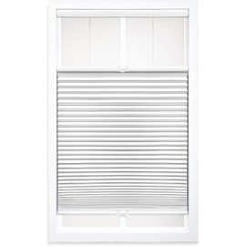 DEZ FURNISHINGS Cordless 1.5" Blackout Top Down Bottom Up Cellular Shade, 61" W x 54" H, White