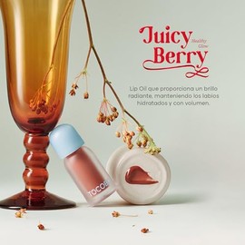 TOCOBO Lip Oil Juicy Berry 04 Bitter Brown 4 g Tinta Labial Coreano Hidratante con Brillo y Volumen                                                   