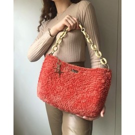 Chenille Yarn Sage Green Loopncraft 100g Fox Velvet Plush Yarn with Fringe