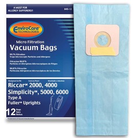EnviroCare Replacement Micro Filtration Vacuum Cleaner Dust Bags made to fit Carpet Pro Uprights CPU 12 Pack