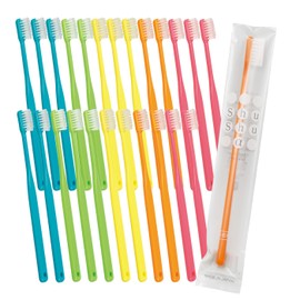 FEED株式会社 歯科専売品 大人用歯ブラシ 25本 FEED Shu Shu α (シュシュアルファ) かたさ：ふつう (5色×5本の計25本) ハブラシ シュシュ