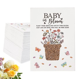 100Pcs Baby in Bloom Baby Shower Party Favor Seed Envelopes