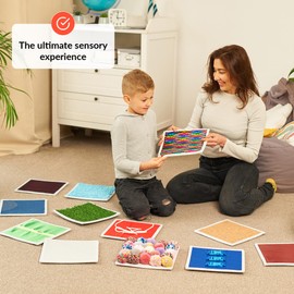 Sensory Wall Panel for Kids | 12 Pcs Sensory Squares | Sensory Tiles for Wall and Floor | Sensory Mats | Sensory Room Must Haves | Equipment for Sensory Needs | Sequin Flip Board