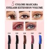 Burgundy Waterproof Mascara, Liquid Lash Extensions Mascara with Dual-Sided Brush,
