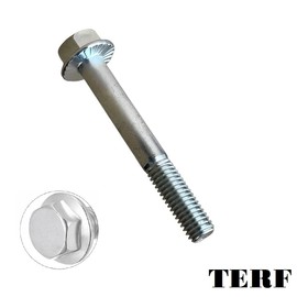 TERF® M8 X 45mm Serrated Flanged Hex Head Bolt M8 (8mm) X 45mm Serrated Flanged Hexagonal Head Set Screw Bolts - Pack of 10