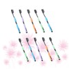NOLITOY 10pcs Super Soft Bamboo Charcoal Toothbrushes Household for Men