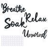 Bathroom Wall Art, Bathroom Quotes Wall Stickers, Breathe Relax Soak