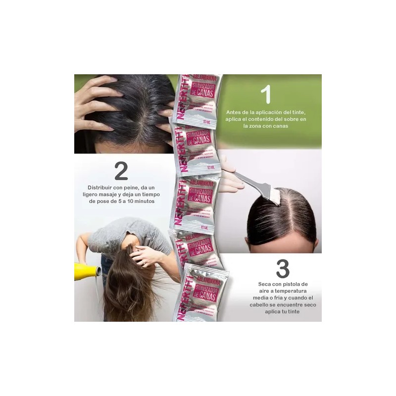 Ablandador Suavizador De Canas Nefertiti Para Tinte Con Keratina 5pza