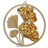 Window Decoration Sun Catcher Large Amber in Birch Wood Ginkgo