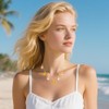 Jemant Starfish Shell Pearl Charm Necklaces For Women Gold Stainless