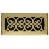 Decor Grates SPH410 Floor Register, 4x10, Polished Brass Finish