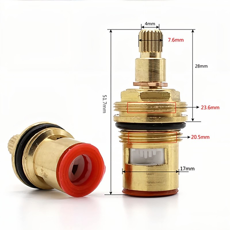 Brass Ceramic Disc Insert Gland Cartridge Replacement Tap Valves Hot