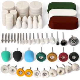 78PCS Buffing Wheel for Dremel Polishing Kit, HOMEIDOL 1/8" Shank Polishing Buffing Wheel for Dremel Tool Accessories with Buffing Compound, Abrasive Wheel Buffing Polishing Wire Brush Polishing Bits