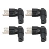 4pcs for NEMA 5‑15P to IEC320 C13 Converter 90 Degree