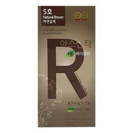 아스산타 1분 헤어칼라 염색약 5호 자연갈색 Asanta 1-Minute Hair Color Dye No. 5 Natural Brown