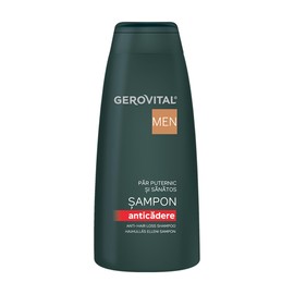 Gerovital Men Anti-Hair Loss Shampoo for Men with Procapil and Apigenin - Strengthening Shampoo for Weak Hair, Promotes Hair Growth, Prevents Hair Loss, 400 ml