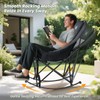 ABORON Oversized Rocking Camping Chair for Adults, Fully Padded Folding