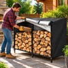 Firewood Rack Cover for Outdoor Storage – Waterproof Weather Protection