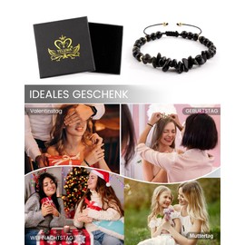 YELUWA Gifts for Women, Bracelet Natural Stones Woman Idea Original Gift Teenager Girls Gifts Christmas Wife Birthday Gift for Women Daughter Mother Sister Girlfriend, Stainless Steel, Bead