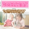 Rainmae 5 Pcs Baroque Style Curlicues Scroll Lace Fondant Silicone