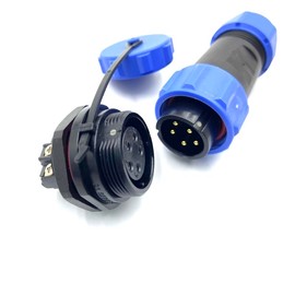 Connector Plug Aviation Plug SP21 5-Pin 5 Pin Solderless Aviation Plug IP68 Waterproof and Dustproof Aviation Plug for Outdoor Lamps Uses 500V 30A (12AWG Cable Screw Crimp)
