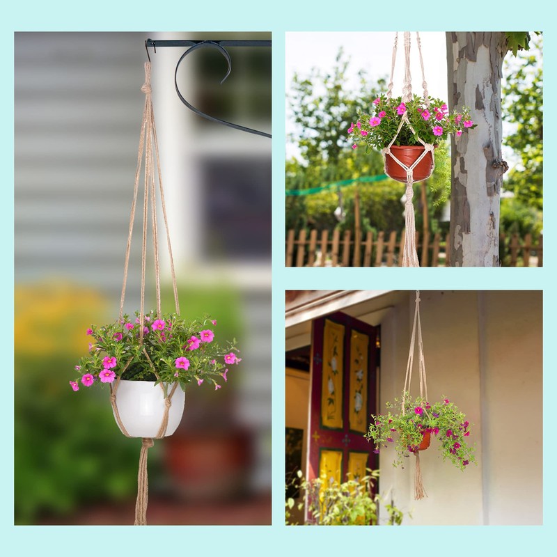 EBOOT 2 Pack 48 Inch Large Macrame Plant Hanger Rope