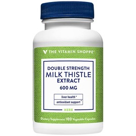 The Vitamin Shoppe Milk Thistle 600 MG - Liver Health Support, Detoxification & Antioxidant Protection (100 Capsules)