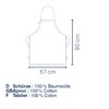 kela Cora Apron 80 cm x 67 cm 100% Cotton