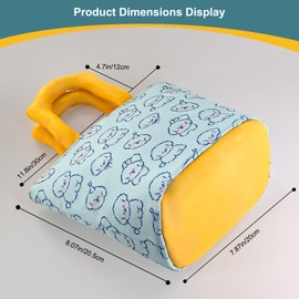 Homele Cute Lunch Bag, Insulated Lunch Box for Women Men Adults, Reusable Lunchbox Cooler Leakproof Aesthetic Small Lunch Tote Bag for Office Work Travel Picnic (Blue Puppy)