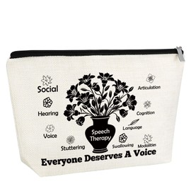 Gfhzdmf Speech Language Pathologist Gifts Makeup Bag Occupational Speech Therapy Gift for Women Sister Friend Daughter Thank You Appreciation Gift for Slp Nurse Teacher Cosmetic Bag with Zipper