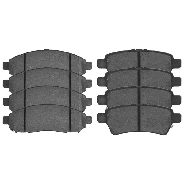 AutoShack 8pcs Front and Rear Performance Ceramic Brake Pad Set