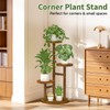 LASZOLA 3 Tiered Wood Plant Stand Indoor Corner, Flower Holder