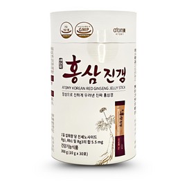Atomy Red Ginseng Jingaeng 10g / 애터미 홍삼진갱 10g x 30포 x 1세트 양갱제형 무설탕 올리고당 진세노사이드 홍삼