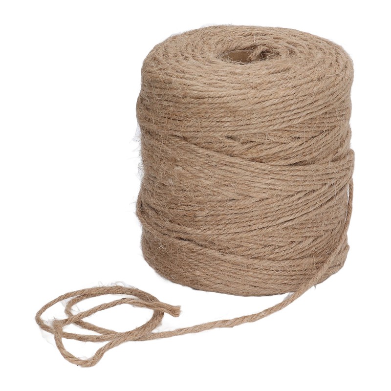 200m Natural Jute Twine 3mm Dia 4 Strand Safety Protective
