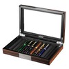 Lifomenz Co Wood Pen Box - 10 Slot Organizer With