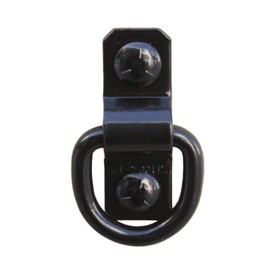 (Pack of 6) Black 3/8inch D Ring Tie Down Anchor with Complete 2.5inch Mounting Hardware