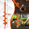 ‎4"x24" Auger Drill Bit for Planting – Heavy Duty Garden