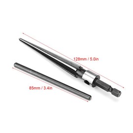 Fongmore Hex Head T Handle Tapered Reamer 6 Fluted Chamfer Reaming Tool Guitar Bridge Pin Hole Handle Tapered Reamers Woodworker Luthier Tool 1/8"-1/2" (3-13mm)
