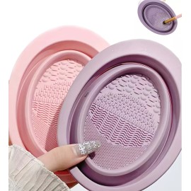 Cleansing 2 Bandejas De Silicon Para Lavar Brochas Maquillaje Pestañas