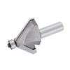 sourcing map Chamfer Router Bit 45 Degree 1/2" Shank 1-1/6"
