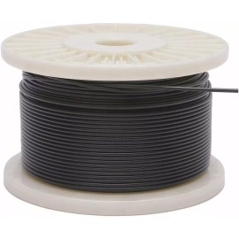 HY-WELD Vinyl Coated Stainless Steel 304 Cable Wire Rope 7x7, Black, 1/16" - 1/8" - 50 ft coil