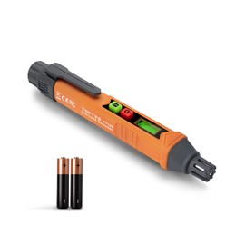 PT199 Natural Gas Leak Detector with Audible & Visual Alarm, Portable Gas Sniffer to Locate Combustible Sources Like Methane, Propane for Home(Includes Battery x2)-Orange