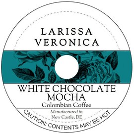 White Chocolate Mocha Colombian Coffee (Single Serve K-Cup Pods) (Gourmet, Naturally Flavored, Whole Coffee Beans) (12 pods, ZIN: 575579)
