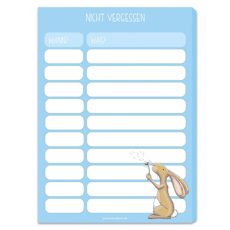 6 notepads DIN A6 with 50 sheets printed on one