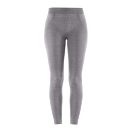 FALKE - Tecnología de Lana para Mujer. Medias largas de Capa Base, térmica, Transpirable, de Secado rápido, Gris (Gris-Jaspeado 3757), L, 1 par